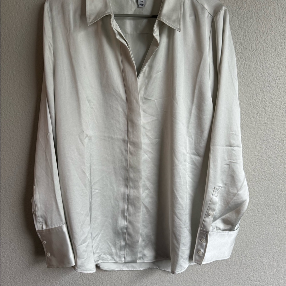 Nordstrom Classic Ivory Button Down Shirt